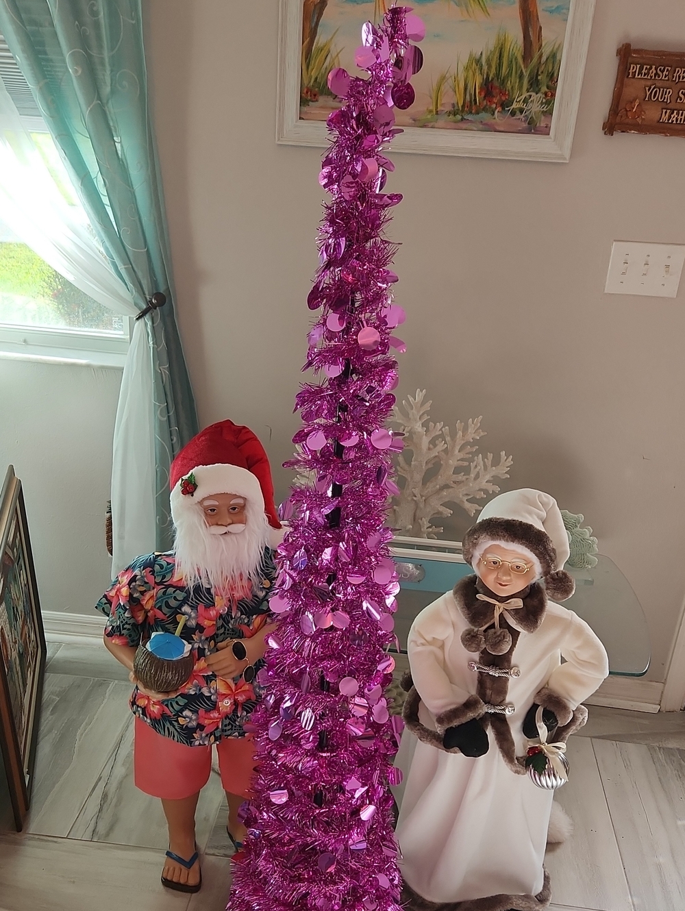 Target Pink Metallic Tinsel Slim Holiday Garland